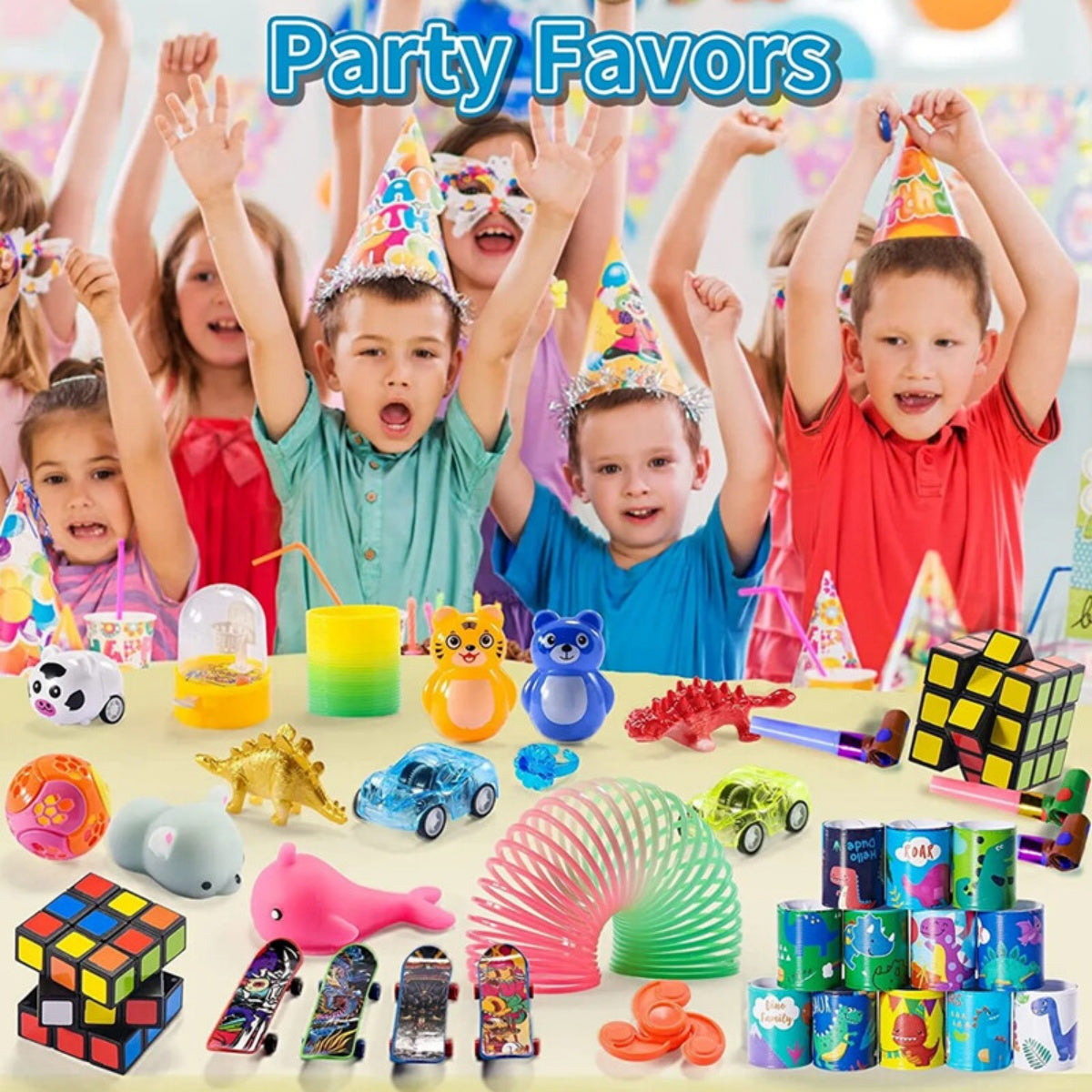 120PCS Kids Party Bag Fillers Lucky Dip Toys Classroom Prizes Favours Fun Gifts
