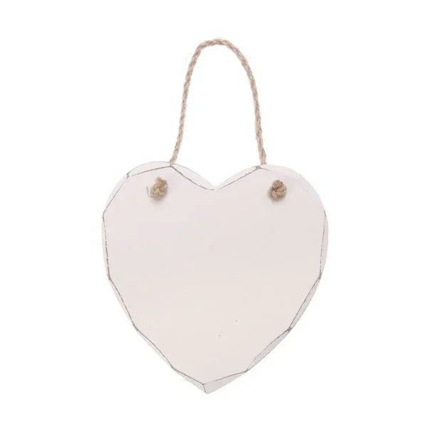 Plain Heart Hanging Plaque 12cm