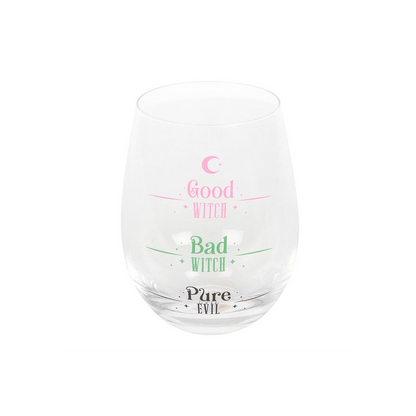 Good Witch, Bad Witch Stemless Glass