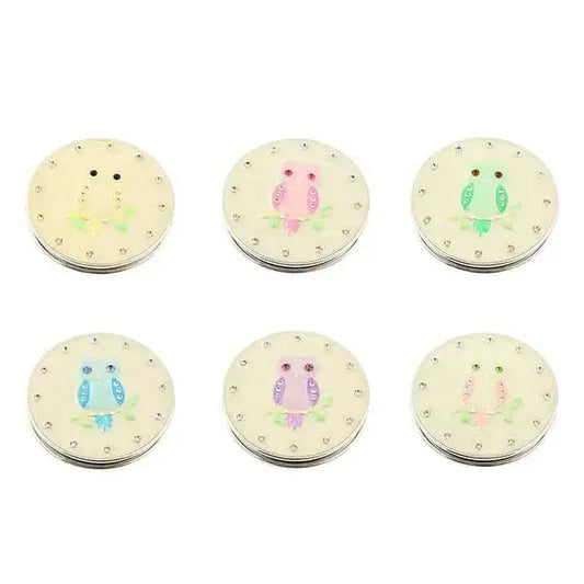 DiamanteCute  Owl Design Ladies Compact 6 Colours  by Leonardo Collection
