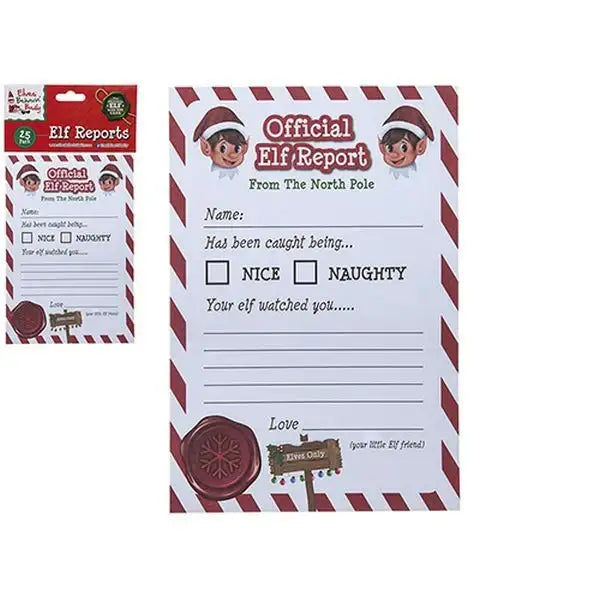 Official Elf Report from North Pole – festive holiday gift for kids, Christmas decoration, naughty or nice checklist