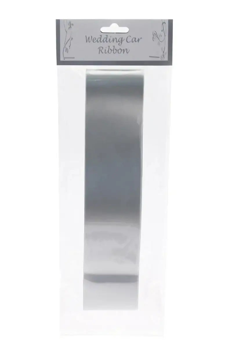 Silver Wedding Car Ribbon