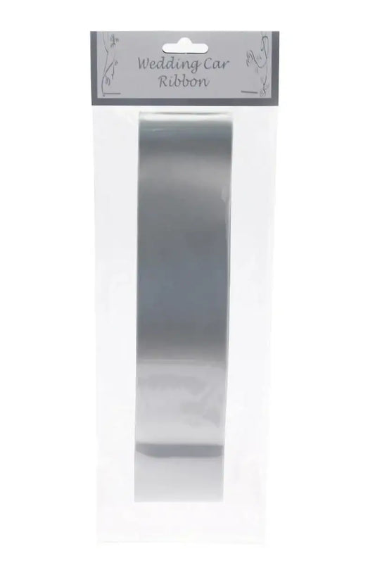Silver Wedding Car Ribbon