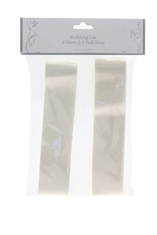 Ivory Wedding Car Ribbon Set