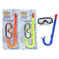 Wild n Wet Deluxe Junior Mask & Snorkel Set in orange, yellow, and blue for kids' swimming adventures