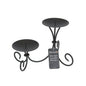 Metal Scroll Double Candle Holder With Hang Tag