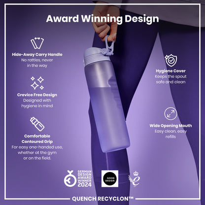 Leak Proof 1 litre Water Bottle, Recyclon, Light Purple, 1L