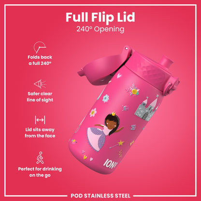 Leak Proof Thermal Steel Water Bottle, Insulated, Princess, 320ml (11oz)