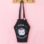 Kawaii Cauldron Club Coffin Shaped Tote Bag with Enamel Pin Badge