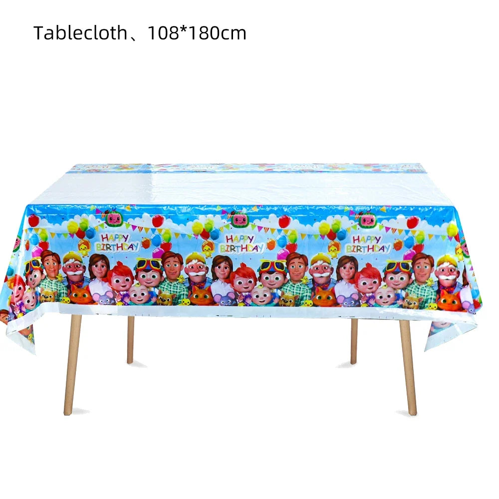 Cocomelon Kids Birthday Party Decorations Balloons Cups Plates Baby Shower Gift