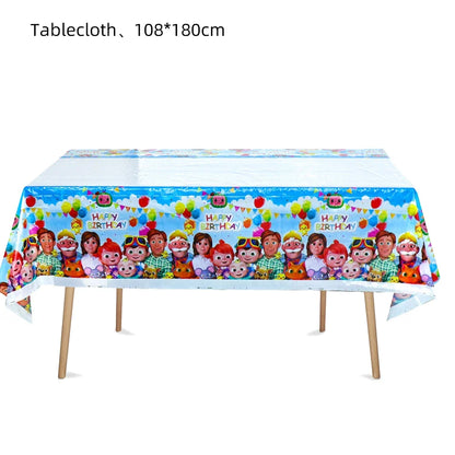 Cocomelon Kids Birthday Party Decorations Balloons Cups Plates Baby Shower Gift