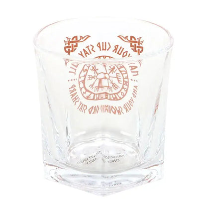 Viking Compass Lowball Drinking Glass with Coaster