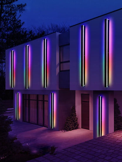 Smart Outdoor Wall Light - Colourful Remote-Controlled Porch & Patio Lamp