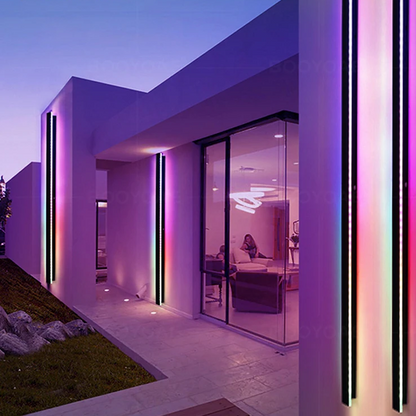 Smart Outdoor Wall Light - Colourful Remote-Controlled Porch & Patio Lamp