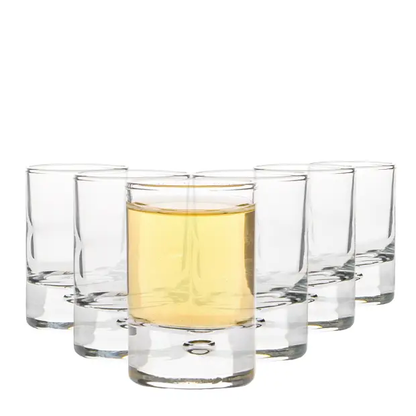Bormioli Rocco Bubble Based Shot Glasses - 65ml - Set of 6