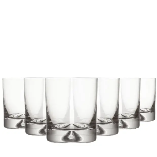 Krosno Dimple Base Whisky Tumblers - 350ml - Set of 6