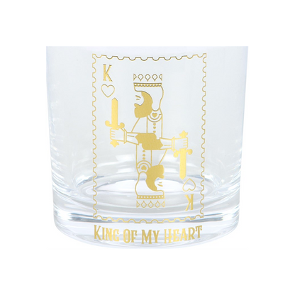 King of My Heart Drinking Glass