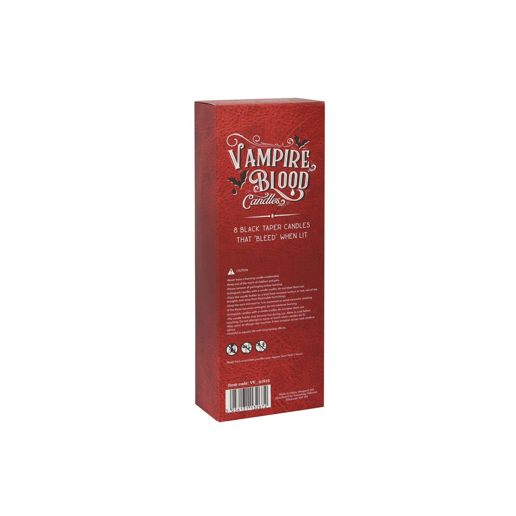 Set of 8 Vampire Blood Taper Candles