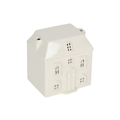 White Ceramic House Oil Burner