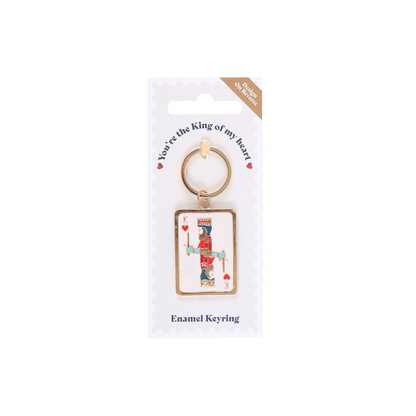 King of My Heart Playing Card Keyring