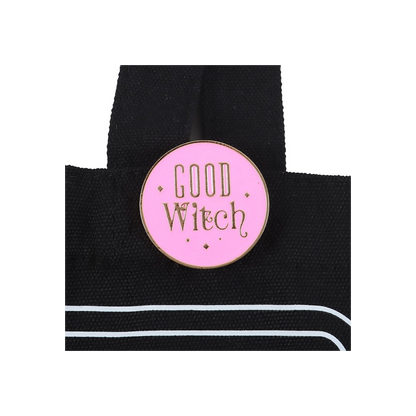 Good Witch Social Club Polycotton Tote Bag with Pin Badge