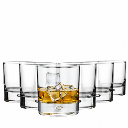 Bubble Based Whisky Tumblers - 330ml - Set of 6